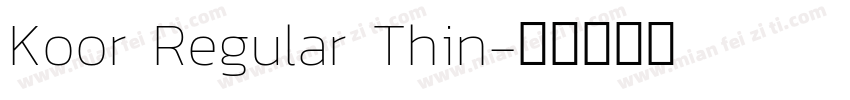 Koor Regular Thin字体转换